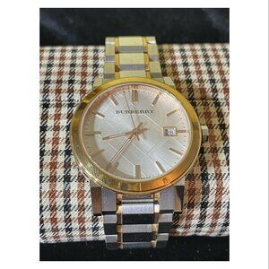 Burberry Silver Dial Two-Tone Stainless Steel Unisex Watch BU9006